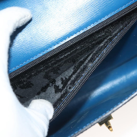 LOUIS VUITTON Epi Pochette Arche Shoulder Bag Blue M52575 LV Auth BA3634