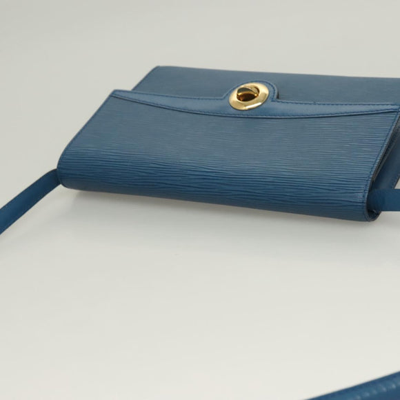 LOUIS VUITTON Epi Pochette Arche Shoulder Bag Blue M52575 LV Auth BA3634