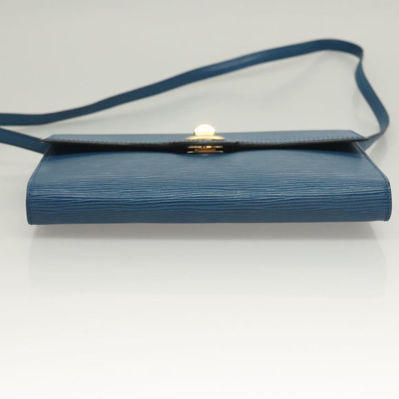 LOUIS VUITTON Epi Pochette Arche Shoulder Bag Blue M52575 LV Auth BA3634