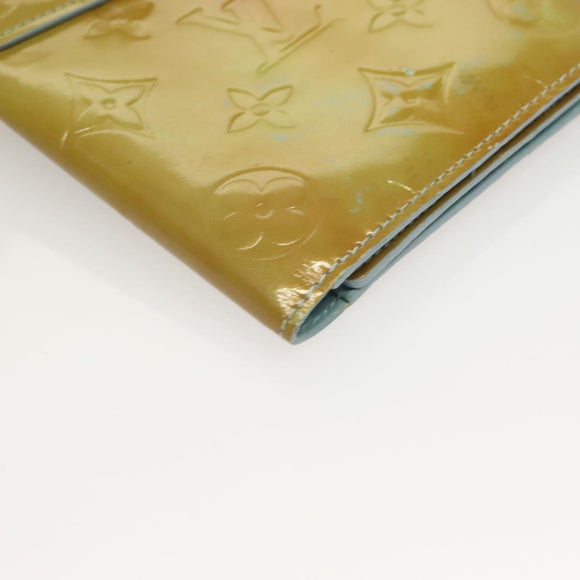 LOUIS VUITTON Monogram Vernis Walker Wallet Baby Blue M91073 LV Auth BA3635