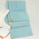 LOUIS VUITTON Monogram Vernis Walker Wallet Baby Blue M91073 LV Auth BA3635-17