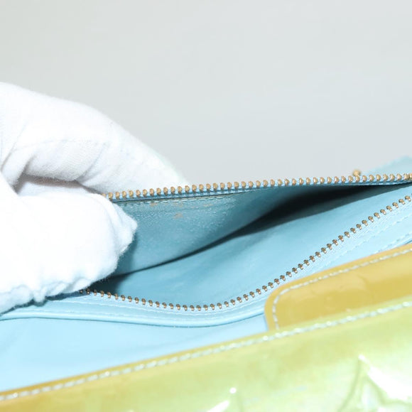 LOUIS VUITTON Monogram Vernis Walker Wallet Baby Blue M91073 LV Auth BA3635