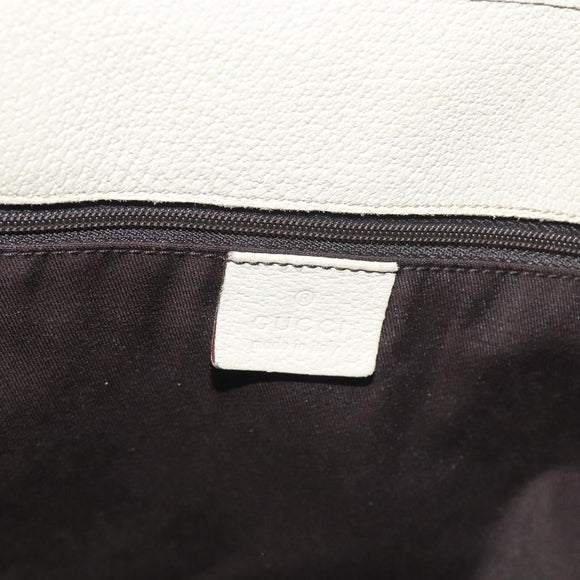 GUCCI GG Canvas Tote Bag Beige Gold 120836 Auth BA3640