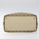 GUCCI GG Canvas Tote Bag Beige Gold 120836 Auth BA3640-9