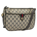 GUCCI GG Supreme Sherry Line Shoulder Bag PVC Navy Gold 89 02 077 Auth BA3642-1
