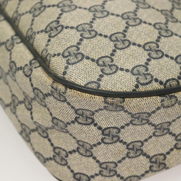 GUCCI GG Supreme Sherry Line Shoulder Bag PVC Navy Gold 89 02 077 Auth BA3642