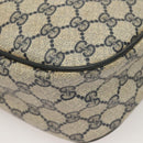 GUCCI GG Supreme Sherry Line Shoulder Bag PVC Navy Gold 89 02 077 Auth BA3642-16