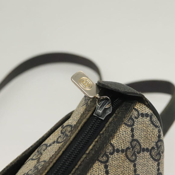 GUCCI GG Supreme Sherry Line Shoulder Bag PVC Navy Gold 89 02 077 Auth BA3642