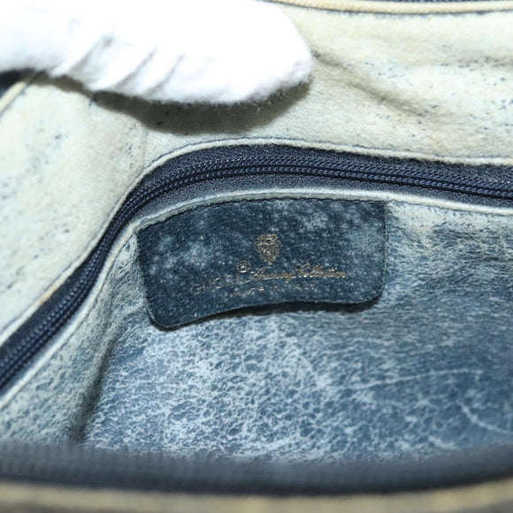 GUCCI GG Supreme Sherry Line Shoulder Bag PVC Navy Gold 89 02 077 Auth BA3642