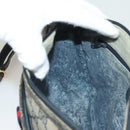 GUCCI GG Supreme Sherry Line Shoulder Bag PVC Navy Gold 89 02 077 Auth BA3642-20