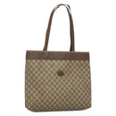 GUCCI GG Supreme Tote Bag PVC Beige 41 02 109 Auth BA3643-1