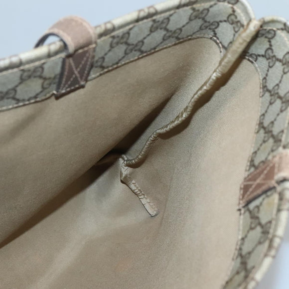 GUCCI GG Supreme Tote Bag PVC Beige 41 02 109 Auth BA3643