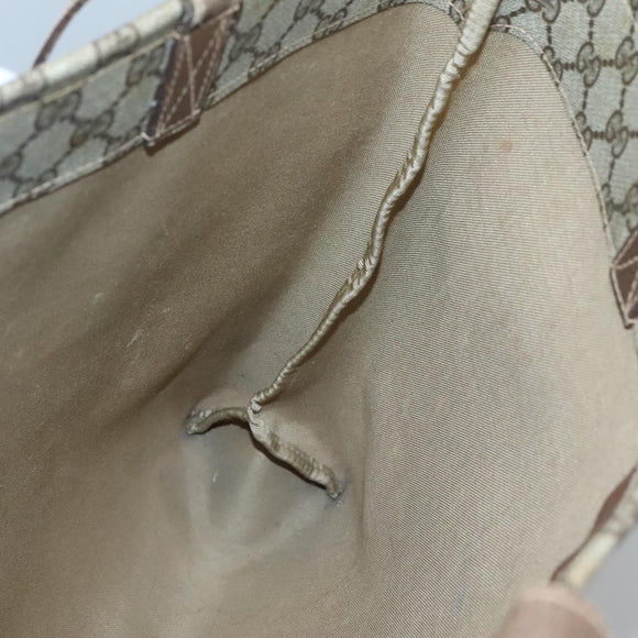 GUCCI GG Supreme Tote Bag PVC Beige 41 02 109 Auth BA3643