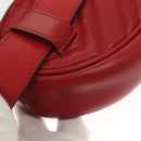 GUCCI GG Marmont Waist Bag Leather Red Gold 476434 Auth BA3650-13