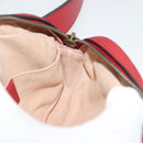 GUCCI GG Marmont Waist Bag Leather Red Gold 476434 Auth BA3650-19