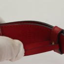 GUCCI GG Marmont Waist Bag Leather Red Gold 476434 Auth BA3650-9