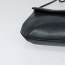 GIVENCHY Shoulder Bag Leather Navy Gold Auth BA3654-10