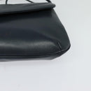 GIVENCHY Umhängetasche Leder Marineblau Gold Auth BA3654-14