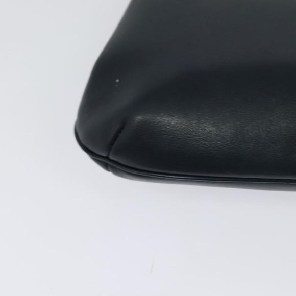 GIVENCHY Shoulder Bag Leather Navy Gold Auth BA3654