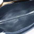 GIVENCHY Umhängetasche Leder Marineblau Gold Auth BA3654-11