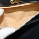 GIVENCHY Shoulder Bag Leather Navy Gold Auth BA3654-20