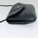 GIVENCHY Umhängetasche Leder Marineblau Gold Auth BA3654-3