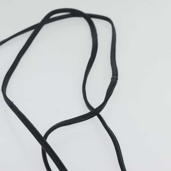 GIVENCHY Shoulder Bag Leather Navy Gold Auth BA3654