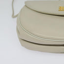 GIVENCHY Umhängetasche Leder Weiß Gold Auth BA3655-14