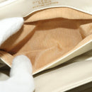 GIVENCHY Umhängetasche Leder Weiß Gold Auth BA3655-11