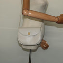GIVENCHY Shoulder Bag Leather White Gold Auth BA3655-22