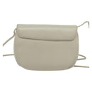 GIVENCHY Shoulder Bag Leather White Gold Auth BA3655-3