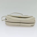 GIVENCHY Umhängetasche Leder Weiß Gold Auth BA3655-5