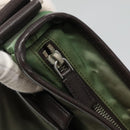 PRADA Shoulder Bag Nylon Khaki Silver Auth BA3657-19
