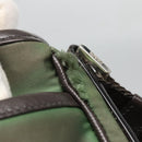 PRADA Shoulder Bag Nylon Khaki Silver Auth BA3657-9