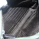 PRADA Shoulder Bag Nylon Khaki Silver Auth BA3657-11