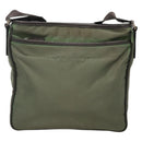 PRADA Shoulder Bag Nylon Khaki Silver Auth BA3657-13