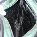 PRADA Shoulder Bag Nylon Khaki Silver Auth BA3657-22