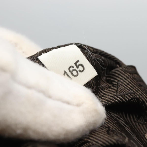 PRADA Shoulder Bag Nylon Khaki Silver Auth BA3657