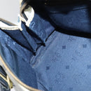 MCM Logogram Vicetos Hand Bag PVC Leather 2way White Gold Auth BA3660-19