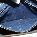 MCM Logogram Vicetos Hand Bag PVC Leather 2way White Gold Auth BA3660-11