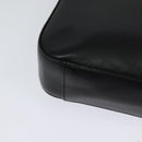 BURBERRY Shoulder Bag Leather Black Silver Auth BA3661-15