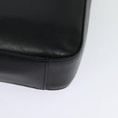 BURBERRY Shoulder Bag Leather Black Silver Auth BA3661-16