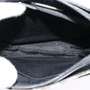 BURBERRY Shoulder Bag Leather Black Silver Auth BA3661-11