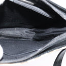 BURBERRY Shoulder Bag Leather Black Silver Auth BA3661-17