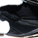 BURBERRY Shoulder Bag Leather Black Silver Auth BA3661-18