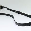 BURBERRY Shoulder Bag Leather Black Silver Auth BA3661-7