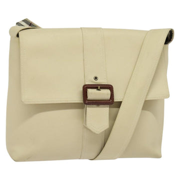 BURBERRY Shoulder Bag Canvas Beige Auth BA3662