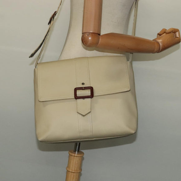 BURBERRY Shoulder Bag Canvas Beige Auth BA3662