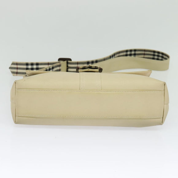 BURBERRY Shoulder Bag Canvas Beige Auth BA3662