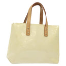 LOUIS VUITTON Monogram Vernis Reade PM Hand Bag Perle M91336 LV Auth BA3673-1